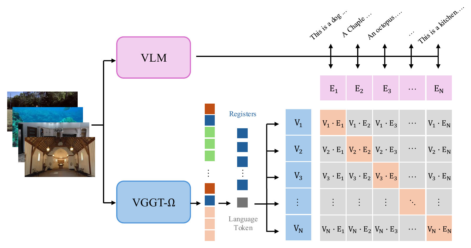 VGGT-Ω language alignment 原论文图