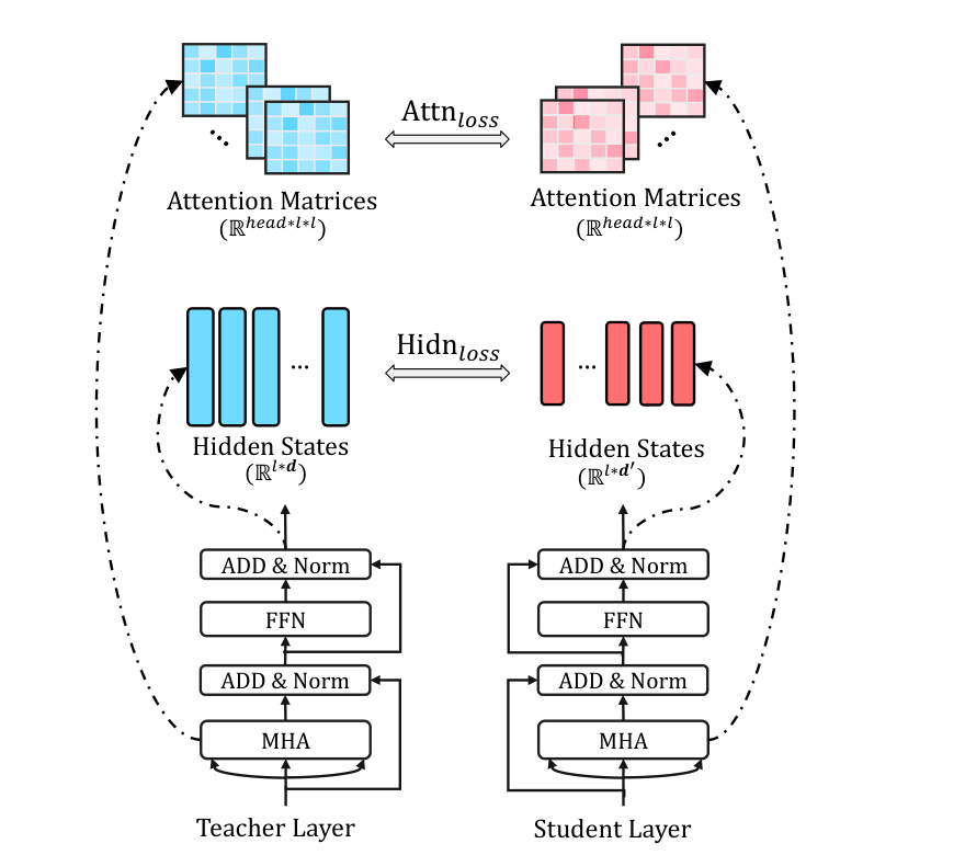 TinyBERT Transformer-layer distillation 原论文图